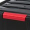 IRIS USA Plastic Storage Bins with Lids and Secure Latching Buckles